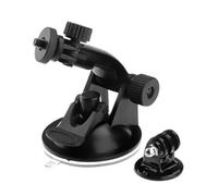 Holibanna 2 Piezas Soporte de Ventosa Negro para Cámara de Acción Brazo Articulado Doble y Adaptador de Trípode Abs para Motocicleta y Tablero de Coche