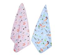 Holibanna 2 piezas Transpirable para Unidades Colchón de Algodón con Estampado para Bebés Lavable y Reutilizable para Cambios de Pañal Casa y Viaje