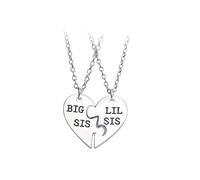 Holibanna 2 Piezas Un Collar Collares De Mejores Amigos Para 4 Collar Bff Para 4 Encanto Colgante De Corazón Collares De Hermana Para 4 Mejor Amiga Collares Puntadas Rompecabezas