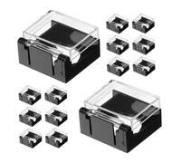 Holibanna 20 Cubiertas De Seguridad Para Botones Negros Para Pulsadores Funda Protectora Táctil Protector De Botones Industriales Pequeños Tapa De Interruptor De Plástico