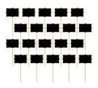 Holibanna 20 Piezas Mini Adornos para Pizarra Negra, Letreros de Pizarra para Mensajes y Etiquetas de Flores de Jardín, Señalización Ligera para Bodas, Decoración de Plantas y Manualidades