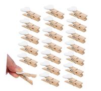 Holibanna 20 Piezas Pinzas Pequeñas de Madera Forma de Corazón Unidades Clips Multiusos para Fotos Notas y Manualidades Decorativas y Resistentes para Colgar Recuerdos y Tarjetas