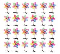 Holibanna 24 Pinzas Pelo Forma de Molinete Hechas de Plástico y Hierro Varios estilos Fáciles de Sujetar y Resistentes para Niñas y Mujeres para Uso Diario Varios estilos