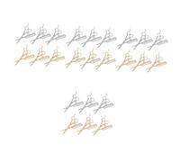 Holibanna 24piezas Broches Brillantes Para Trajes De Peluquería De Dorado y Plateado Accesorios Para Estilistas y Decoración De