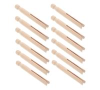Holibanna 24piezas Mini De Madera para Colgar Manualidades y Organizar Ropa Diseño y Color Natural