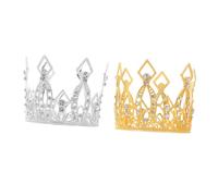 Holibanna 2piezas Barroca Mini Para Tartas Adornos De Pequeñas Tiaras Para Cupcakes De Bodas Decoración Fácil
