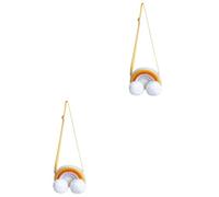 Holibanna 2piezas Bolsito Bandolera Infantil Creativo De Arcoíris para Niñas Cartera Crossbody para Dulces y Monedas Accesorio y Adorable para Cumpleaños y Fiestas