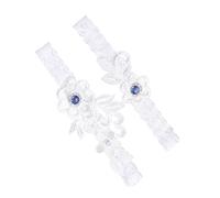 Holibanna 2piezas Garter De Novia De Encaje Floral Para Bodas Elegante Liga De Para Mujer Accesorio De Boda