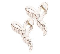 Holibanna 2piezas Heart Shaped Hair Clips Shark Jaw Clips for Wedding Hairstyles Hair Barrettes for Everyday Styling