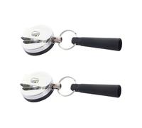 Holibanna 2piezas Llaveros Retráctiles con Funda De Silicona para Bolígrafo Gancho Colgante Antirrobo y Cuerda para Colgar Llaves y Accesorios