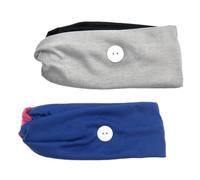 Holibanna 2piezas Mascarilla Banda Cabello Diadema Colorida Cruz Botones Aros Pelo Pañuelo Elástico Cabeza Accesorios Pelo