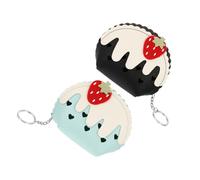 Holibanna 2piezas Mini Billetera De Helado Kawaii De Monedero Pequeño para Niñas Organizador De Monedas para Viaje