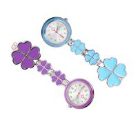 Holibanna 2piezas Reloj De Bolsillo Colgante para Enfermera Clip De Acero Inoxidable Diseño De Cuatro Reloj De Bolsillo De Cuarzo para Equipo Médico y Regalo Profesional