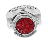 Holibanna 2piezas Reloj Decorativo De Anillo para Mujer Reloj De Pulgar De Diseño Único y Retro Joyería De Moda De Accesorio Elegante y para