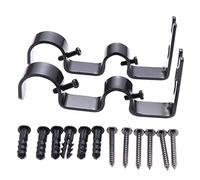 Holibanna 2piezas Soportes para Barra De Cortina Doble De Café Soporte Resistente con Tornillos Incluidos Accesorios para Decoración De Cortinas Fácil Instalación