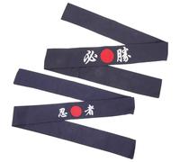 Holibanna 2st Ninja-stirnband Sportliche Stirnbänder Japanese Stirnband Trainings-stirnbänder -haarband Hibachi-kochmütze Kopfwickel Bekämpfen Baumwolle Fräulein Kochen Doppelseitig