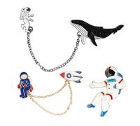 Holibanna 3 Juegos Broche Pines De Solapa Dibujos Animados Decoración Pin De Solapa De Moda Ramilletes De Ballenas Ramillete De Fiesta Aleación