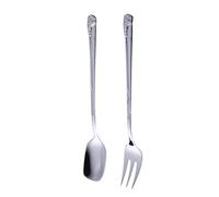 Holibanna 3 juegos Cucharas de y Tenedores Inoxidable para Café y Helados Utensilios de Cocina para Casa Oficina y Cafeterías