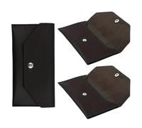 Holibanna 3 Piezas Billetera del Titular De Efectivo Billetera De Embrague para Mujeres Bolsa De Dinero para Mujer PU Black