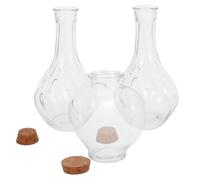 Holibanna 3 Piezas Botellas de Arena para Ceremonia de Boda con Tapones de Corcho Tarros de Forma de Corazón y Botellas de Pequeñas para Fiestas y