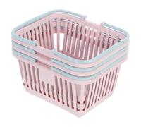 Holibanna 3 piezas Cestas de Plástico Pequeñas para Compra y Almacenamiento de Canastones Portátiles Resistentes para Frutas Verduras y Uso Doméstico