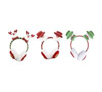 Holibanna 3 Piezas de Orejeras Navideñas de Tela Cómodas y Prácticas para Fiesta de Navidad Diseño Sencillo y Accesorios Cabello Varios estilos