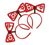 Holibanna 3 Piezas Diadema De Fútbol Cintas Para La Cabeza Banda Para El Cabello Para Chicas Adolescentes Diademas Para Fiestas Deportivas Tocado De Mujer Tela De Fieltro Rojo