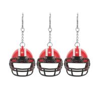Holibanna 3 Piezas Llavero Estrella con Casco Mini Deportivo Colgante Resistente para Rugby Fútbol y Hockey Accesorio Ligero para Mochila y Uso Diario