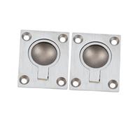 Holibanna 3 piezas Manijas Puertas Corredizas Inoxidable Tiradores Empotrados Resistentes la Corrosión para Armarios y Compacto Acabado Plateado para Puertas Deslizantes