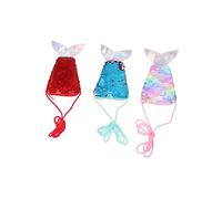 Holibanna 3 Piezas Monedero Bolsa De Playa De Mermaid Tema De Mini Purse Beach Billeteras Cartera De Lentejuelas De Moda Totalizador Pequeña Bolso De Sirena para Mujeres Brillantina