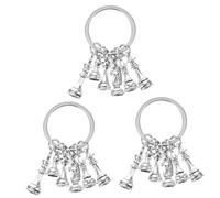 Holibanna 3 Piezas muñeca llavero pulsera cadena de billetera pulsera llavero accesorios de llavero llaveros para hombres colgando llaveros de ajedrez mini llaveros Aleación de zinc