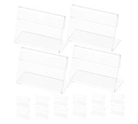 Holibanna 30Piezas Soporte de Letrero de Acrílico Transparente para Exhibición de Etiquetas Mini Portaetiquetas para y Reemplazo Alta y Diseño