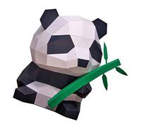 Holibanna 3D Panda DIY Juguete de Origami Hecho sin Tijeras Decoración Geométrica Hogar Kit de Manualidades para Niños 1pieza