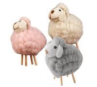 Holibanna 3piezas Adornos De Ovejas De Fieltro De Lana Pequeñas Estatuas De Ovejas para Decoraciones De Mesa