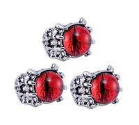 Holibanna 3piezas Anillo Gótico De De Anillo Punk Inoxidable Ajustable De Diseño Retro Para Hombres Cumpleaños y
