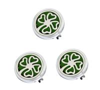 Holibanna 3piezas Difusor De Aromaterapia Para Coche Clip Diseño Redondo y Patrón De Hierba Decoración Elegante y Atractiva Elimina Olores Desagradables Como Humo y Gasolina