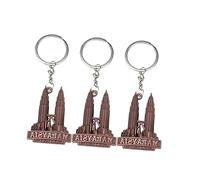 Holibanna 3piezas Llaveros Torre Llavero Decorativo Creativo Para y Familia Accesorio De Colgante Para Mochilas y Claves Original