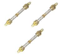 Holibanna 3piezas Mezuzah Religiosa De Metal Diseño Delicado para Puerta Decoración Judía para Hogar Protección Espiritual y Tradición Cultural