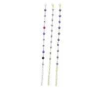 Holibanna 3piezas Pack De Pulseras De Metal Ojo Maligno Para Mujeres y Niñas Pulsera y Tobillera Joyería Minimalista Para San Valentín y Aniversarios