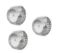 Holibanna 3piezas Reloj Anillo Elástico De Moda para Mujer Reloj De Pulgar De Cuarzo para Fiestas y Ocasiones Especiales