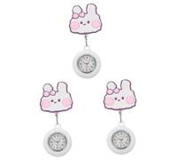 Holibanna 3piezas Reloj De Bolsillo Estirable para Enfermeras y Estudiantes Reloj Colgante Práctico y Resistente Diseño Clip para Fácil Acceso