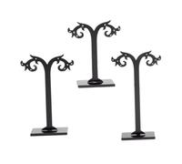 Holibanna 3piezas Soporte De Joyería Forma t De Acrílico Expositor De Pendientes Organizador De Aretes Negro