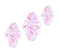 Holibanna 3piezas Toalla Sanitaria Bambú Compresas Higiénicas Lavables Compresas Reutilizables Menstruales Diarios Lavables Para Uso Diario