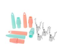 Holibanna 4 Piezas Accesorios para Tenedores de Ropa Ganchos de Palo cañas Varilla de Armario Apoyo reemplazo Fin Gancho metálico de Largo Alcance Poste Plegable con Gancho el plastico