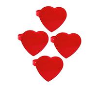 Holibanna 4 Piezas Anillos de Servilleta de Forma de Corazón Rojo para Decoración de Fiesta y de San Valentín Soporte Elegante para Boda y