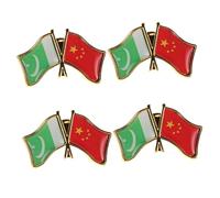 Holibanna 4 piezas Broche de Solapa Metálico con Bandera de Pakistán y China Pin de Amistad para Ropa Mochilas y Sombreros Patriótico Versátil y Elegante