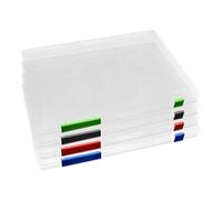 Holibanna 4 Piezas Caja Organizadora de Archivos Portátil Colores Azul Verde para Oficina Almacenamiento y Archivo Definitivo