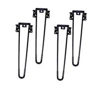 Holibanna 4 Piezas De Patas De Base De Metal Plegables Soportes Plegables Horquillas para Muebles Hierro Negro
