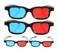 Holibanna 4 piezas Gafas Anaglifo para Proyector Tv y PC de Compatibles con Smartphones y Dispositivos y Resistentes Distorsión