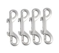 Holibanna 4 Piezas Ganchos de Seguridad de Doble Cabeza de Clips Pesados de Mosquetones Antioxidantes y Versátiles para Pesca y Uso